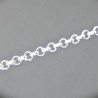 1 mètre  CH067 de chaine maillon rond argenté couleur silver 2,5x2,5mm