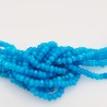30 perles de jade lentilles bleu royal 4x2mm