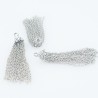 1 pompon métal argenté multi chaine argent 65mm