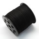1mètre de cordon suédine plat noir effet brillant  3x1,5mm