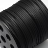 1mètre de cordon suédine plat noir effet cuir 3x1,5mm
