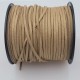 1 mètre  cordon suédine plat or aspect satiné brillant  3x1,5m