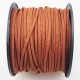 1mètre de cordon suédine plat chocolat caramel  3x1,5m