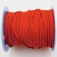 1mètre de cordon suédine plat rouge cerise diamètre 3x1,5m