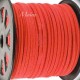 1 mètre  de cordon suédine plat corail diamètre 3x1,5m