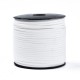1 mètre  de cordon suédine plat blanc pur diamètre 3x1,5m