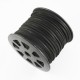 1 mètre  de cordon suédine plat  noir  diamètre 3x1,5m