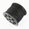 1 mètre  de cordon suédine plat  noir  diamètre 3x1,5m