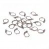 10 attaches boucles d'oreille laiton couleur argenté platine 15mm