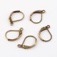 10 attaches boucle d'oreilles laiton couleur bronze dormeuse 10x15mm