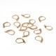 10 attaches boucle d'oreilles laiton dormeuse or 10x15mm
