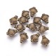 10 perles intercalaire fleur bronze  vintage 8x10mm