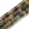 20 perles naturelles Heishi fluorite  non teint 4x2mm