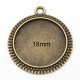 4 supports cabochon pendentif bronze rond 29x25mm