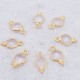 1pendentif  serti laiton rond quartz rose  doré or fin 24kt