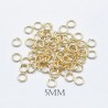 50 anneaux de  jonction laiton P.or 5x0.7mm
