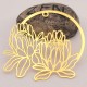 2 Estampes ronde feuille tropicale 40x38mm