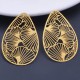 2 Estampes goutte feuille gingko  40x26mm