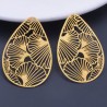 2 Estampes goutte feuille gingko  40x28mm