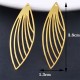2 estampes laiton or 24kt ogive 38x13mm