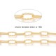 20cm de chaine laiton fantaisie or 18kt chc-m019