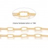 20cm de chaine laiton fantaisie or 18kt chc-m019