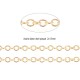 1 Mètre chaine laiton 2x1.5mm plaqué 18kt  Chc 034
