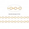 1 Mètre chaine laiton 2x1.5mm doré or fin 18kt   Chc 034