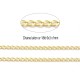 20cm chaine laiton or 18kt maillon gourmette 6x3mm