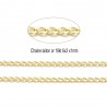 20cm chaine laiton or 18kt CHF016 maillon gourmette 6x3mm