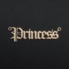 1 connecteur "Princess " acier or  rose  36x10mm