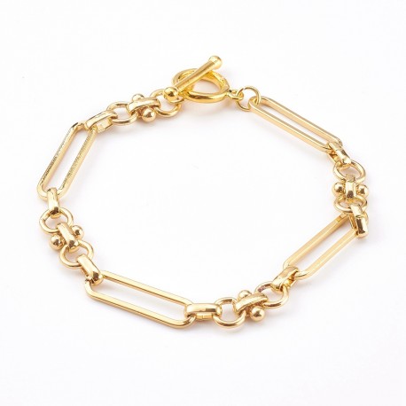 1 Bracelet laiton or 18kt trombone 19cm