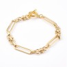 1 Bracelet laiton or 18kt trombone 19cm