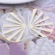 2 Estampes goutte laiton or 24kt 40x38mm