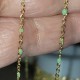 40CM Chaine laiton or 2microns email vert d'eau