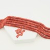 30 perles de  corail  bambou lentilles 4,5x3mm