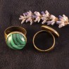 2 supports de bague plateau  ronde a cabochon bronze 16mm