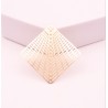 2 estampes losange 37mm laiton doré or fin 24kt
