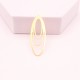 2 Estampes goutte ovale laiton or 24kt 13x38mm