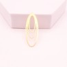 2 Estampes goutte ovale laiton or 24kt 13x38mm
