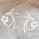 2 Estampes Colibri 31x29mm laiton plaqué argent