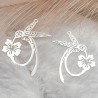 2 Estampes Colibri 31x29mm laiton plaqué argent