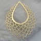 2 estampes laiton plaqué or 18kt goutte  45x35mm