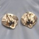 1 paire boucle d'oreille clip laiton or 18kt