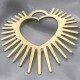 2 estampes coeur etoilé laiton or 24kt
