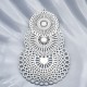 1Estampe laiton rhodié triple cercle 56x30mm
