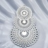1Estampe laiton rhodié triple cercle 56x30mm