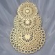 1Estampe laiton or 24kt  triple cercle 56x30mm