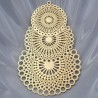 1Estampe laiton or 24kt  triple cercle 56x30mm