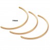 1 Perle intercalaire  tubulaire laiton or 24kt 56x2mm